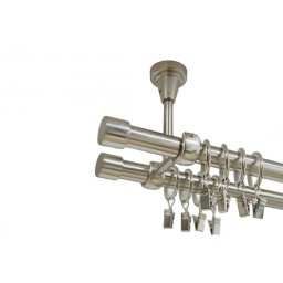 Galerie dubla capacel prindere tavan 19 mm inox