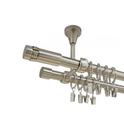 Galerie dubla xantos prindere tavan 19 mm inox