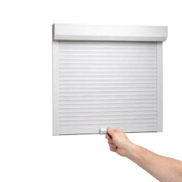 Rulou Exterior Aluminiu Alb cu Arc Pretensionat