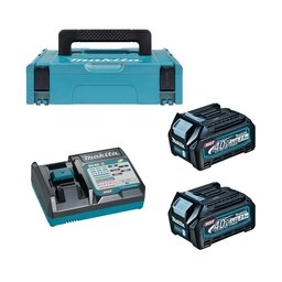 Makita - PSK XGT - Set 2 acumulatori si incarcator, Li-Ion, 40 V, 2.5 Ah, valiza speciala