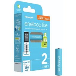 Eneloop Acumulatori Ni-Mh 1.2V AAA R3 550mAh Preincarcati Lite Phone BK-4LCCE/2DE ECO Plastic Free B2