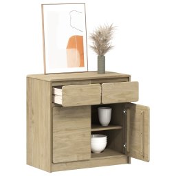 Dulap "SAUDA", stejar, 80x43x75,5 cm, lemn masiv de pin GartenMobel Dekor