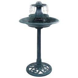 Bazin pentru pasari cu fantana, verde, 50 x 91 cm, plastic GartenMobel Dekor