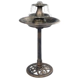 Bazin pentru pasari cu fantana, bronz, 50 x 91 cm, plastic GartenMobel Dekor