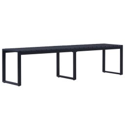 Banca de gradina, negru, 180 cm, placa PS GartenMobel Dekor