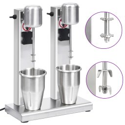 Mixer de milkshake cu 2 vase, otel inoxidabil, 2 L GartenMobel Dekor