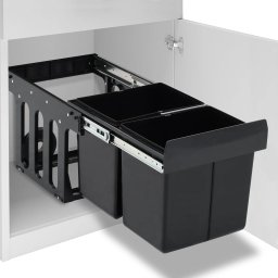 Cos gunoi retractabil pentru dulap bucatarie, silentios, 36 L GartenMobel Dekor