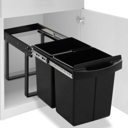 Cos gunoi retractabil pentru dulap bucatarie, silentios, 48 L GartenMobel Dekor