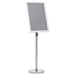 Suport de afis A3 cu picior, argintiu, aliaj de aluminiu GartenMobel Dekor