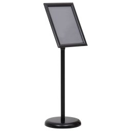 Suport de afis A4 cu picior, negru, aliaj de aluminiu GartenMobel Dekor