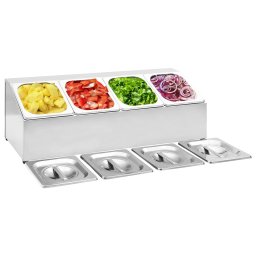 Recipient Gastronorm cu 4 sectiuni GN 1/6 otel inoxidabil GartenMobel Dekor