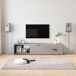 Suporturi pentru difuzoare 2 buc, sticla securizata, 1 stalp GartenMobel Dekor