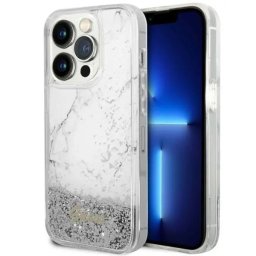 Husa Guess GUHCP14LLCSGSGH iPhone 14 Pro 6.1" white/white hardcase Liquid Glitter Marble