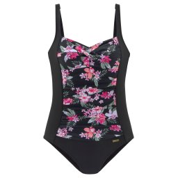 LASCANA Costum de baie întreg verde / roz / negru