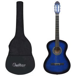 Set chitara clasica începatori, 12 piese, albastru, 4/4 39" GartenMobel Dekor