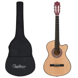 Set chitara acustica occidentala 12 piese, cu 6 corzi, 38" GartenMobel Dekor