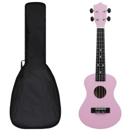 Set ukulele Soprano pentru copii, cu husa, roz, 23" GartenMobel Dekor