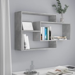 Rafturi de perete, gri beton, 104x20x58,5 cm, PAL GartenMobel Dekor