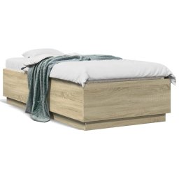 Cadru de pat, stejar sonoma, 90x190 cm, lemn prelucrat GartenMobel Dekor