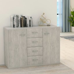 Servanta, gri beton, 88x30x65 cm, PAL GartenMobel Dekor