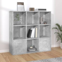 Biblioteca, gri beton, 98x30x98 cm, lemn compozit GartenMobel Dekor