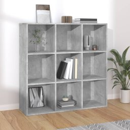 Biblioteca, gri beton, 98x29x97,5 cm, lemn prelucrat GartenMobel Dekor