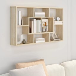 Raft de perete, stejar sonoma, 85x16x52,5 cm, lemn compozit GartenMobel Dekor