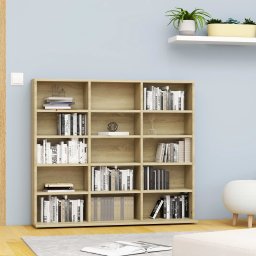 Dulap pentru CD-uri, stejar Sonoma, 102 x 23 x 89,5 cm, PAL GartenMobel Dekor