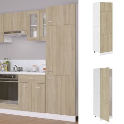 Dulap pentru frigider, stejar Sonoma, 60 x 57 x 207 cm, PAL GartenMobel Dekor