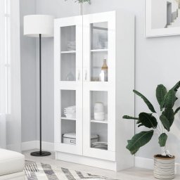 Dulap cu vitrina, alb, 82,5 x 30,5 x 150 cm, PAL GartenMobel Dekor