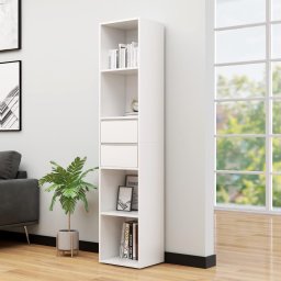 Biblioteca, alb, 36 x 30 x 171 cm, PAL GartenMobel Dekor
