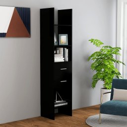 Biblioteca, negru, 40x35x180 cm, PAL GartenMobel Dekor