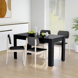 Masa de bucatarie, negru, 140x74,5x76 cm, PAL GartenMobel Dekor