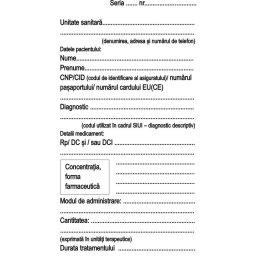 Prescriptie medicala autocopiativa valabila 01.2024 conform ORDIN 63/2024 Format A4/3