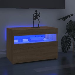 Comoda TV cu lumini LED, stejar Sonoma, 60x35x40 cm GartenMobel Dekor