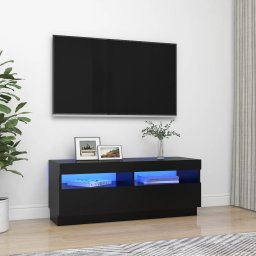 Comoda TV cu lumini LED, negru, 100x35x40 cm GartenMobel Dekor