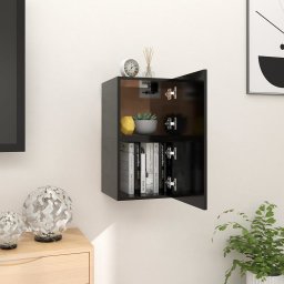 Dulapuri TV montaj pe perete, 2 buc., negru, 30,5x30x30 cm GartenMobel Dekor