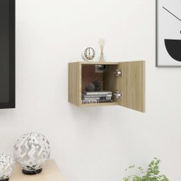 Dulap TV montaj pe perete, stejar sonoma, 30,5x30x30 cm GartenMobel Dekor
