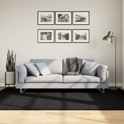 Covor „OVIEDO”, fire scurte, negru, 160x230 cm GartenMobel Dekor