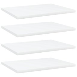 Placi biblioteca, 4 buc., alb, 40 x 30 x 1,5 cm, PAL GartenMobel Dekor