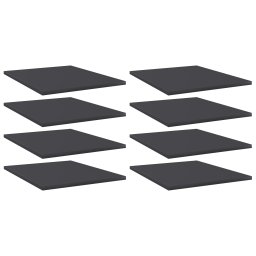 Placi biblioteca, 8 buc., gri, 40 x 50 x 1,5 cm, PAL GartenMobel Dekor
