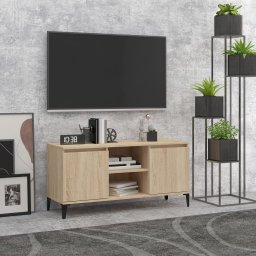 Comoda TV cu picioare metalice, stejar sonoma, 103,5x35x50 cm GartenMobel Dekor