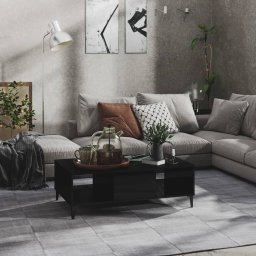 Masuta de cafea, negru extralucios, 103,5x60x35 cm, PAL GartenMobel Dekor