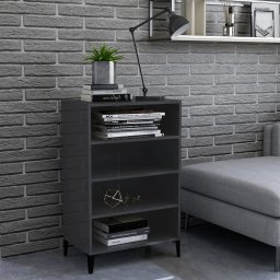 Servanta, gri extralucios, 57x35x90 cm, PAL GartenMobel Dekor