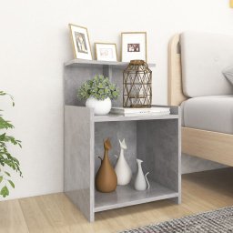 Noptiere, 2 buc., gri beton, 40x35x60 cm, PAL GartenMobel Dekor