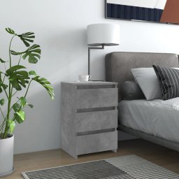 Noptiera, gri beton, 40x35x62,5 cm, lemn compozit GartenMobel Dekor
