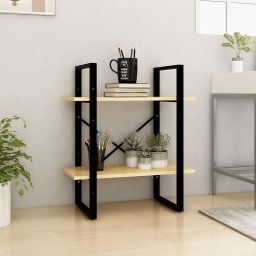 Biblioteca cu 2 rafturi, 60x30x70 cm, lemn masiv de pin GartenMobel Dekor