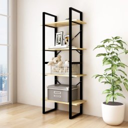Biblioteca cu 4 rafturi, 60x30x140 cm, lemn masiv de pin GartenMobel Dekor
