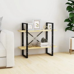 Biblioteca cu 2 rafturi, 80x30x70 cm, lemn masiv de pin GartenMobel Dekor