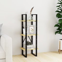 Biblioteca cu 3 rafturi, 40x30x105 cm, lemn masiv de pin GartenMobel Dekor